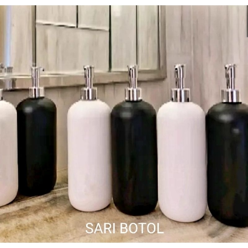 BOTOL DOFF N24 500ML SILVER LUXURY AESTHETIC BOTTLE MINIMALIST REFILL ORGANIZER