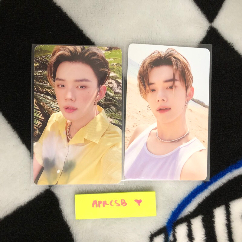 PAIR PC YEONJUN SKY BLUE // TXT MIDSUMMER YEONJUN ORANGEADE ALBUM PHOTOCARD