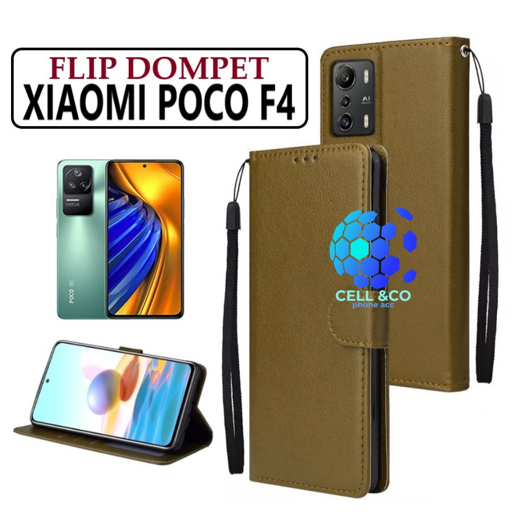 FLIP COVER XIAOMI POCO F4 LEATHER WALLET PREMIUM FLIP CASE BUKA TUTUP KESING HP CASING FLIP CASE WALLET