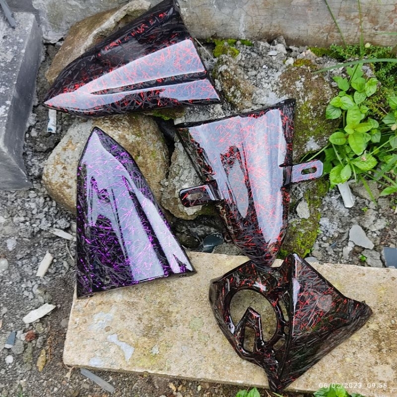 Paket bundling Tutup Filter, Dasi dudukan plat, Ducktail Beat Deluxe 2020-2022 Kevlar Forged