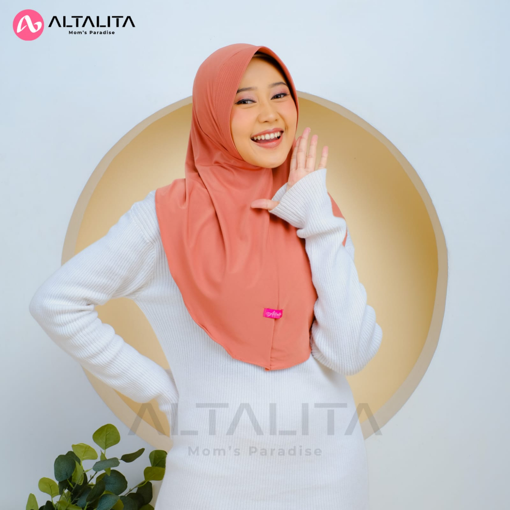 Altalita - Hijab Instan Qaila Penguin Kerudung Sport Size M Menutup Dada Jilbab Bergo Hamidah pet Tebal Bahan Jersey Premium Cocok Untuk Sekolah Olahraga Volly Futsal Badminton dan Sehari-Hari