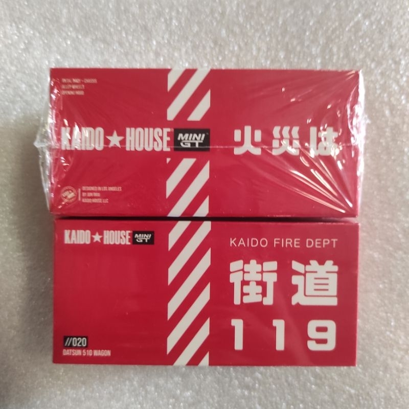 MINI GT KAIDO HOUSE DATSUN 510 WAGON FIRE DEPT V1 KHMG020
