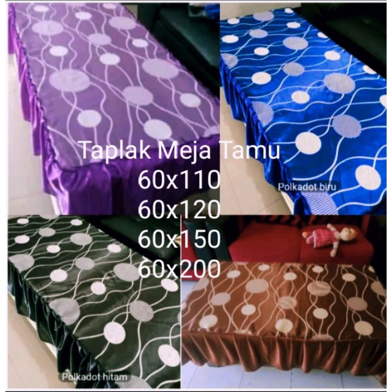 Taplak Meja Tamu Rumbai kain Blackout tebal/Tudung Meja/Cover Meja/Alas Meja tamu