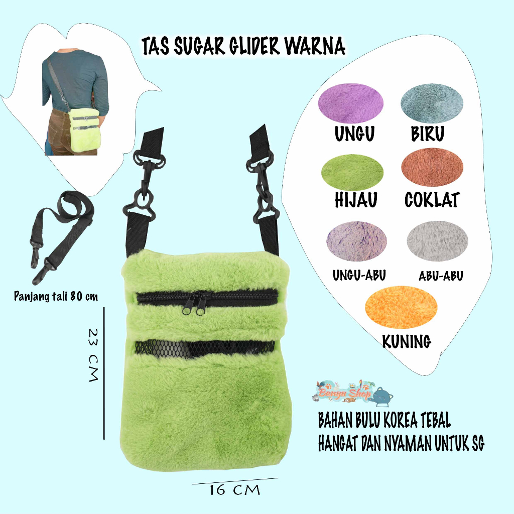 NEW TAS BULU WARNA- SUGAR GLIDER-TAS SLEMPANG WARNA-DENGAN BULU KOREA TEBAL