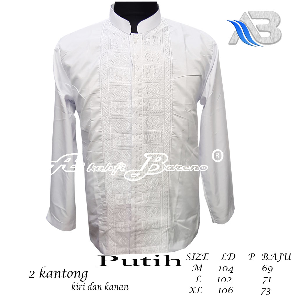 Baju Koko Pria Dewasa Terbaru Lengan Panjang Al qadr/ AB Al kahfi Bareno Katun COD