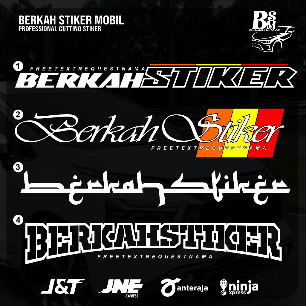 Mikhaeladsport Stiker Custom Nama Cutting Stiker Custom Berbagai Jenis Huruf Dan Model
