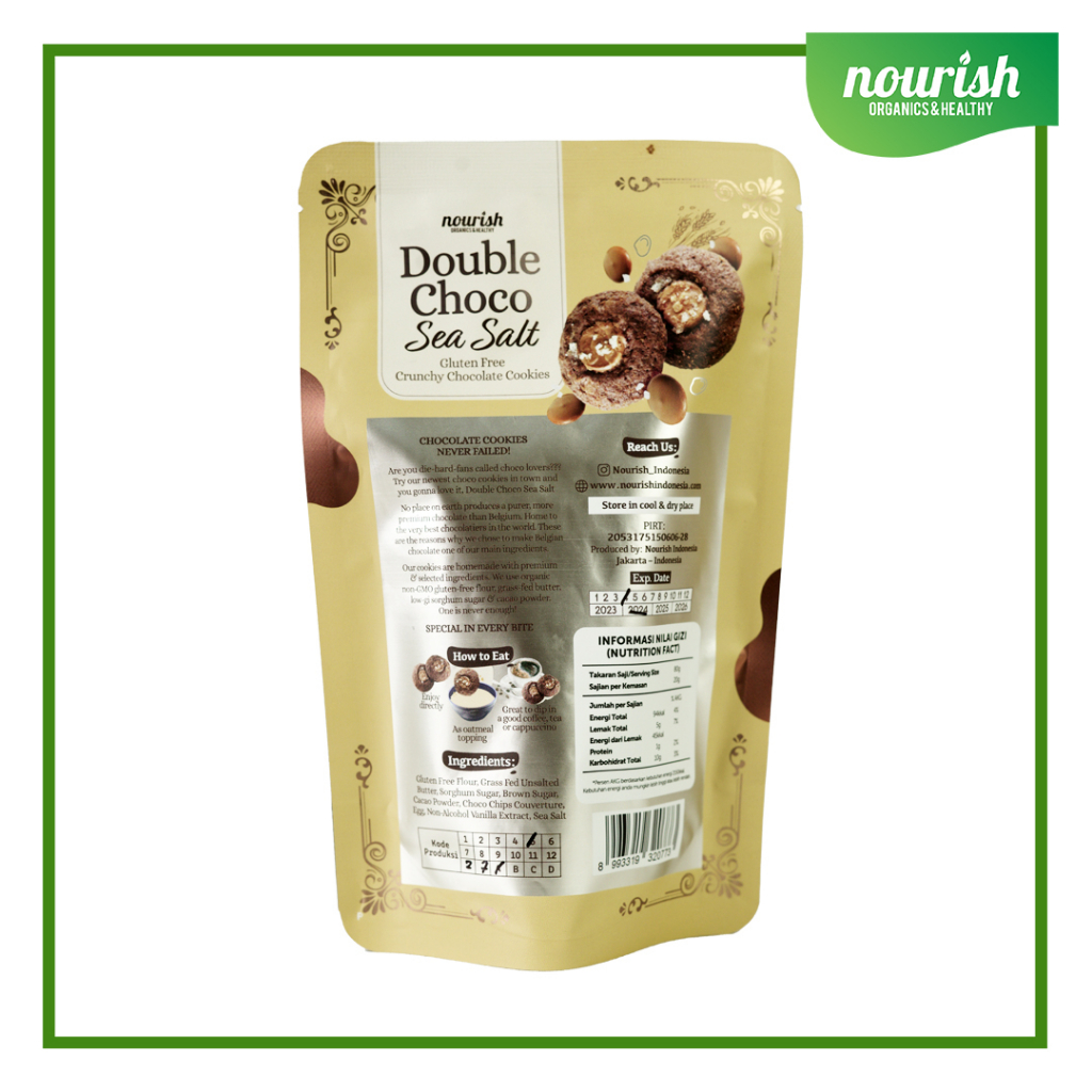 Double Choco Sea Salt - Gluten-Free Cookies 80gr