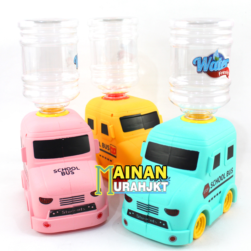 MAINANKEI MAINAN ANAK MURAH AU16 SCHOOL BUS WATER DISPENSER MAINAN ANAK BUS WATER DISPENSER LUCU DISPENSER AIR