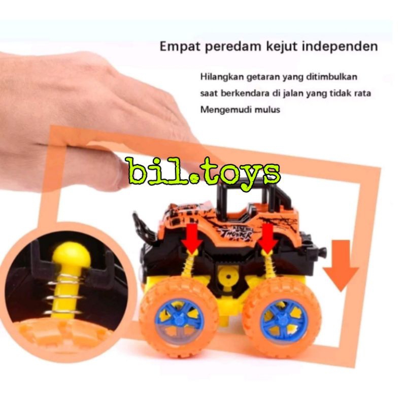 MAINAN ANAK MONSTER ZAP MOBIL JEEP OFF ROAD 4 DRIVE INERTINAL  BIGFOOT JIP ZAP