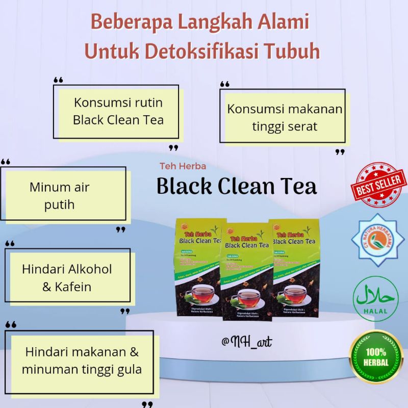 

teh Black clean tea natura detok pencernaan