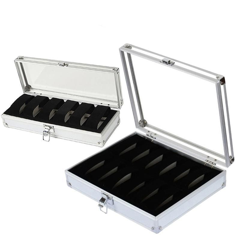 Watch Box Kotak Organizer Jam 6/12 Slot Kotak Tempat Jam Tangan Box Jam Tangan Bahan EVA Aluminum Alloy