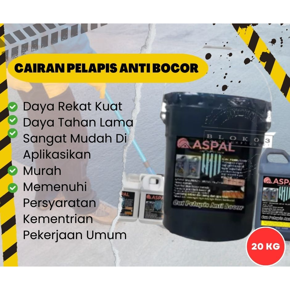 Cat Lapisan Anti Bocor Tembok Rumah Atap Genteng Asbes Material Bangunan Ukuran 20 Kg