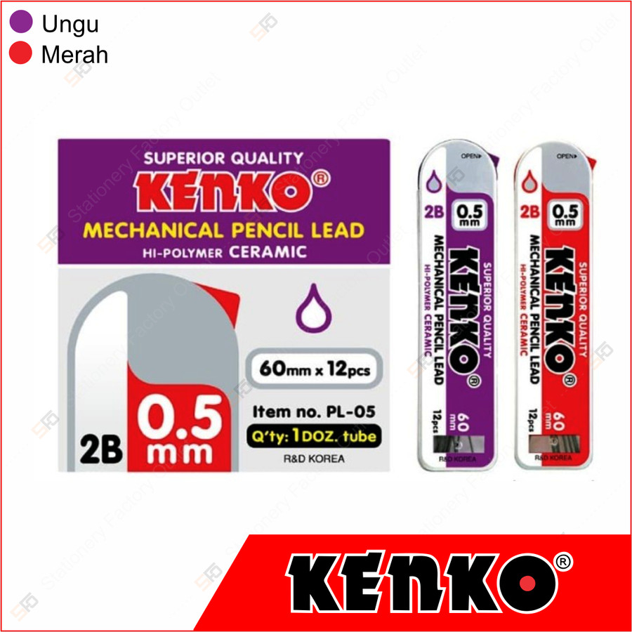 Isi Pensil Mekanik Kenko Pencil Lead 2B PL-05