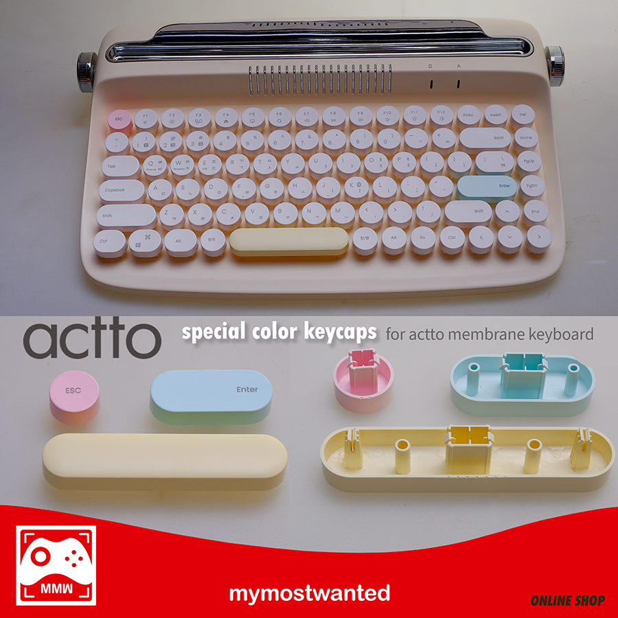 3 Custom Macaron KEYCAPS for ACTTO Membrane Keyboards