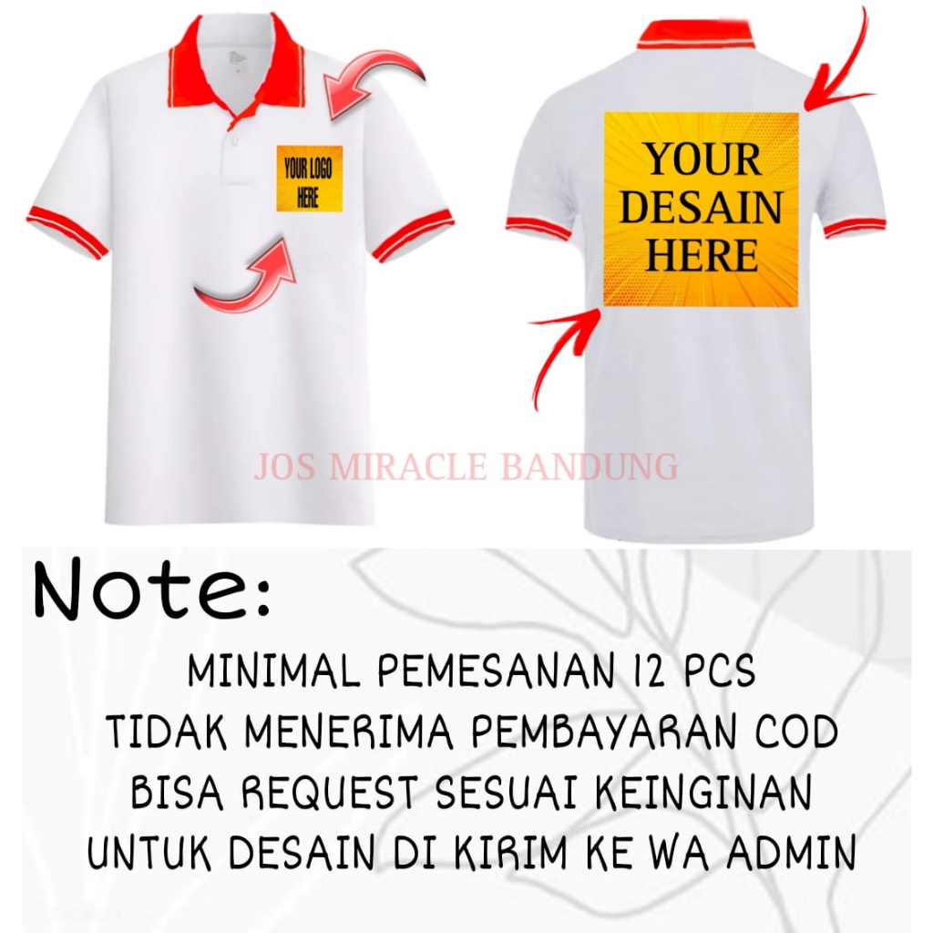 Purchase Order (PO) Polo Shirt Anak &amp; Dewasa (MOHON BACA DESKRPSI)