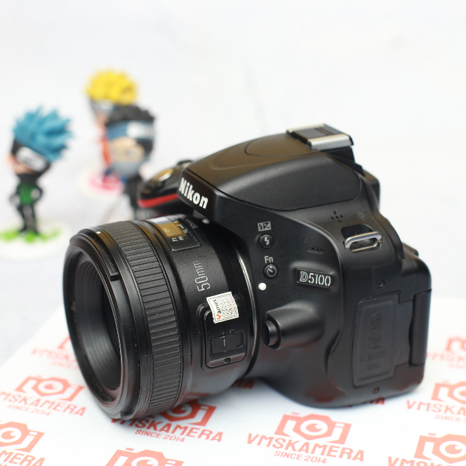 Nikon D5100 Lensa Fix 50mm F1.8 Kamera DSLR Original - Paket Bokeh VG