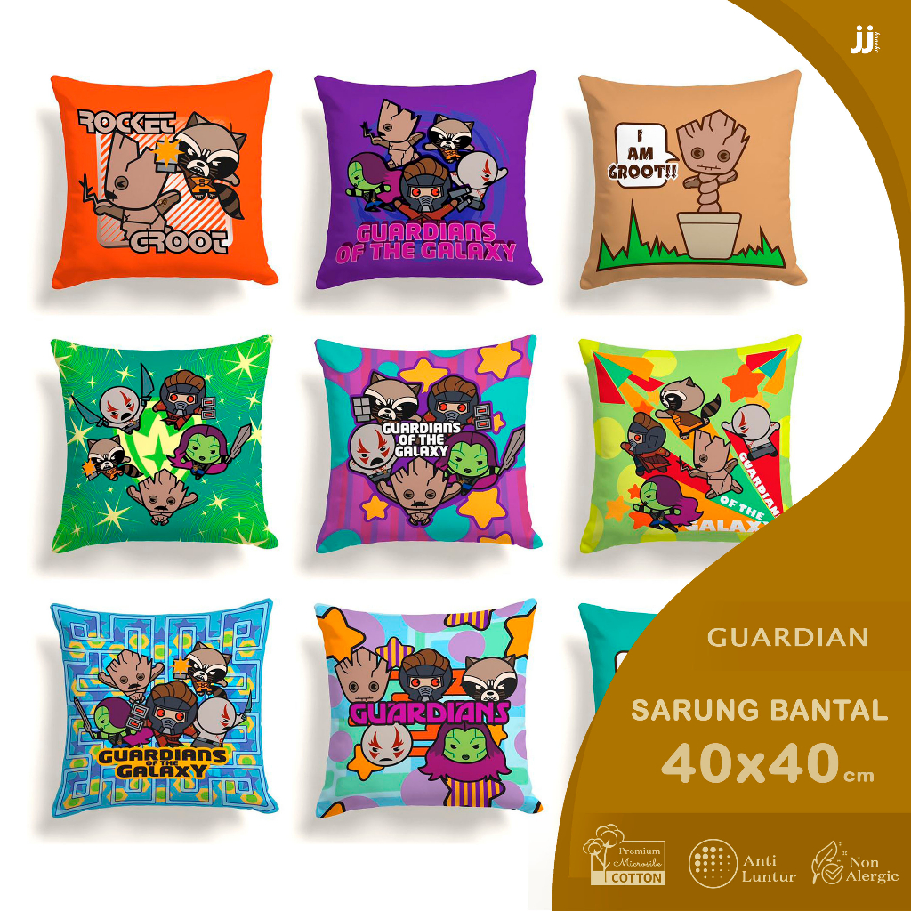 SARUNG BANTAL SOFA PRINT MOTIF SUPERHERO GUARDIAN GALAXY 40X40 CM