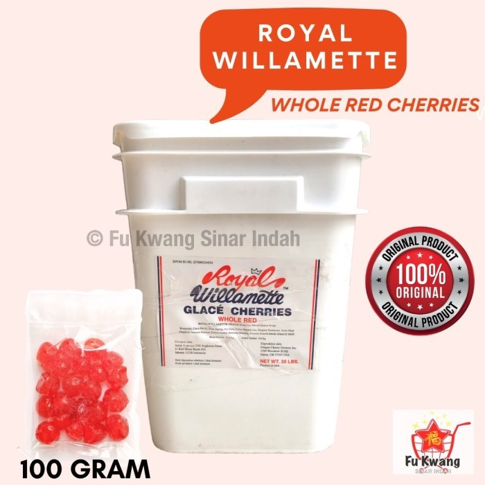 

Ceri Merah Royal Willamette Red Cherry Cherries Tanpa Tangkai 13.6 kg