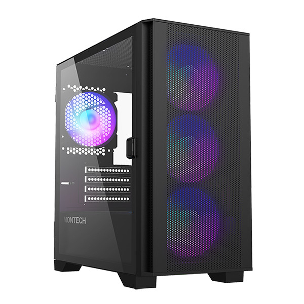 Case MONTECH AIR 100 ARGB BLACK / WHITE M-ATX 4X FAN ARGB