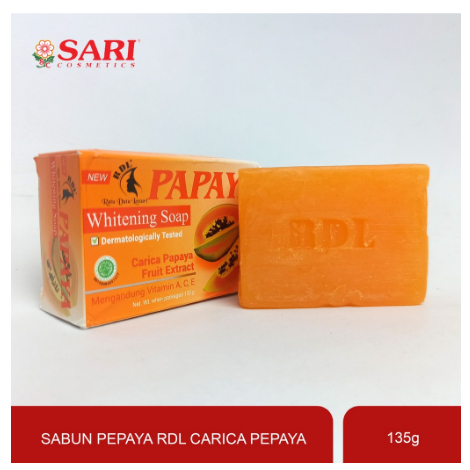 Sari Cosmetics - Sabun Papaya RDL Original extract Carica pepaya whitening BPOM