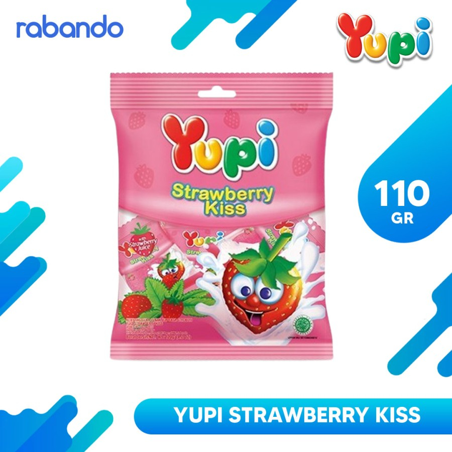 

YUPI Permen Gummy Strawberry Kiss - 110 gr