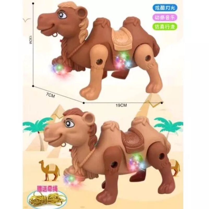 MAINAN ROBOT UNTA BISA BERJALAN HKR ADA LAMPU DAN MUSIC