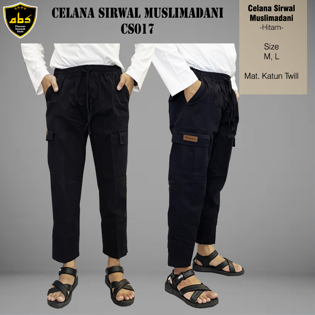 Celana SIrwal Muslimadani Formal Dewasa Laa Isbal Celana Kargo Perlengkapan Sholat Pria Celana Sunnah