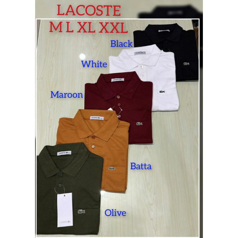 Part 1 Kaos Kerah Polo Lacoste Walrus Unisex Pria dan Wanita