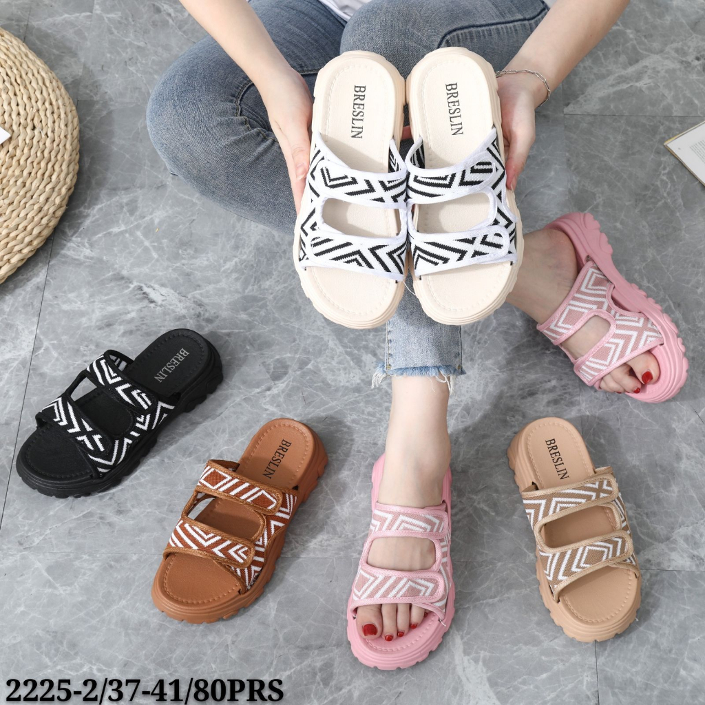 Sandal Gunung Selop Salur ZEBRA Ban dua Jelly Import / Sendal Wanita Gunung Karet Import