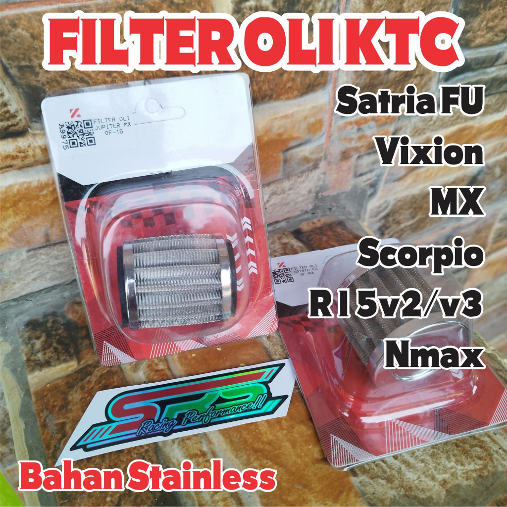 Filter oli KTC stainless FU MX VIXION R15 NMAX Scorpio jupiter z vegazr jupiter z1