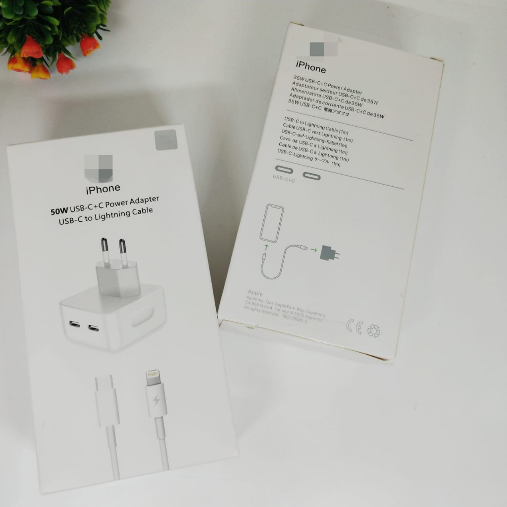 Charger Iph 50W Fast Charging iph 14 promax / Dual Port PD USB-C to Lightning PROMO SEN