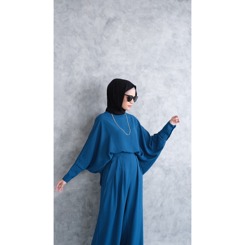 ounadoutfit OVERSIZE SET KEY oneset muslim premium / setelan wanita cringkle / set panjang wanita / oneset celana polos / setelan polos wanita