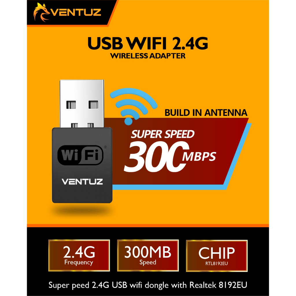 DONGLE USB WIFI 2.4G 300mbps