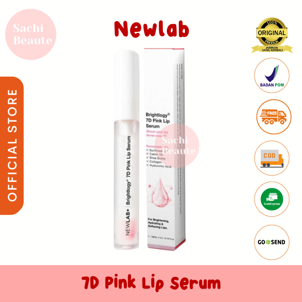 Beaudelab Pinkish Lip Serum  I Lipgloss Bening Lip Balm I Serum Bibir Pink Alami NewLab New Lab