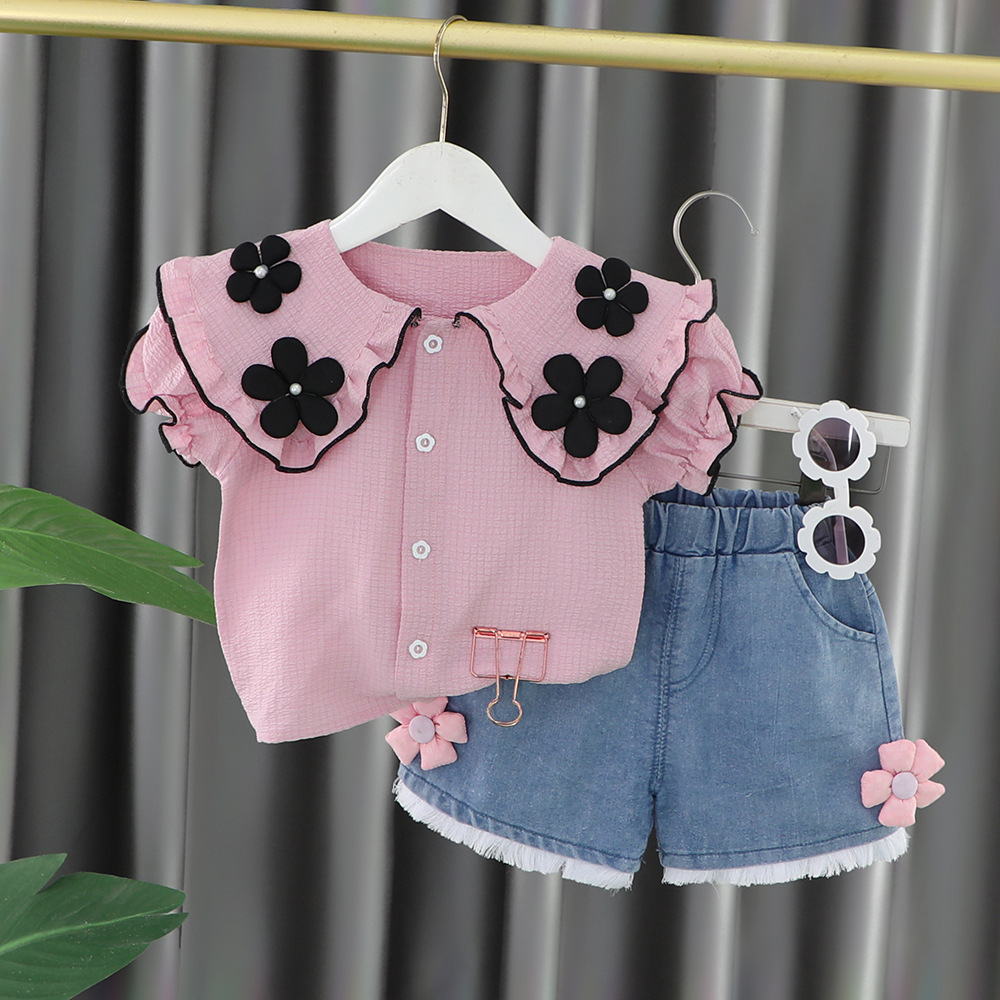 Setelan Jeans Anak Perempuan Blouse Anak Perempuan dan Celana Jeans AULY