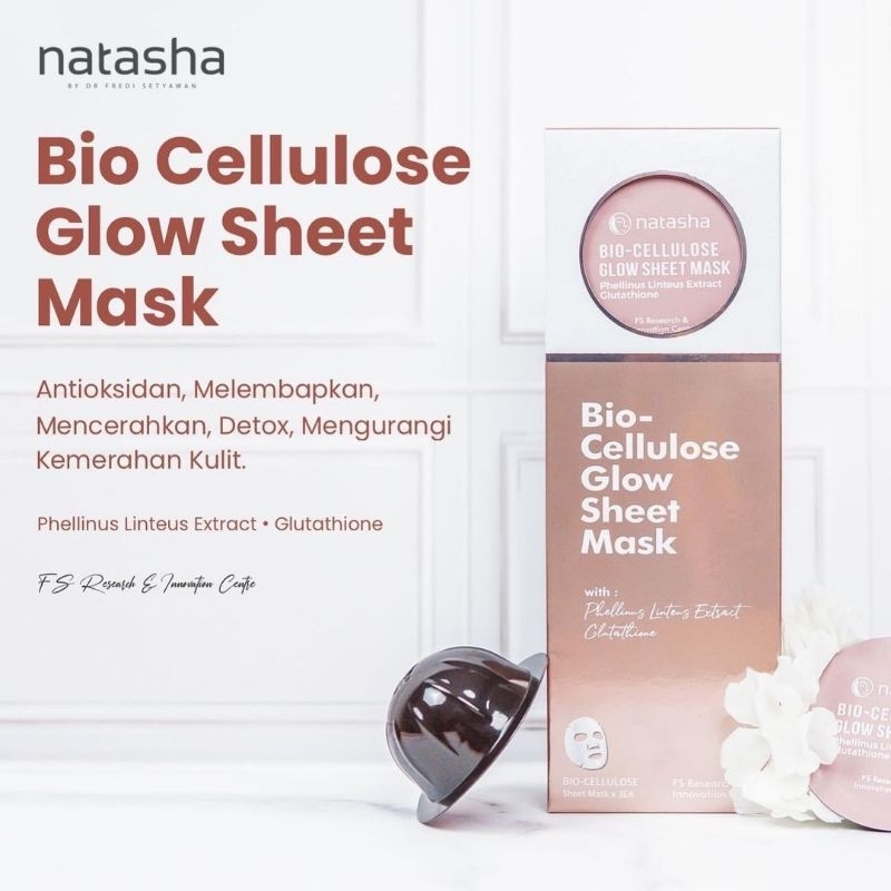 Bio-Cellulose Glow Sheet Mask with:Phellinus Linteus Extrace & Glutathione