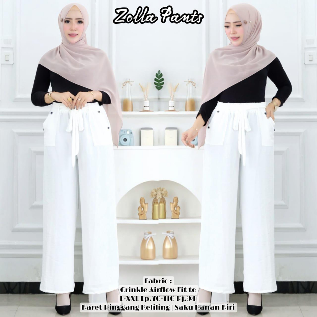 LALA CELANA KULOT TERBARU BAHAN CRINCLE AIRFLOW FIT TO XL