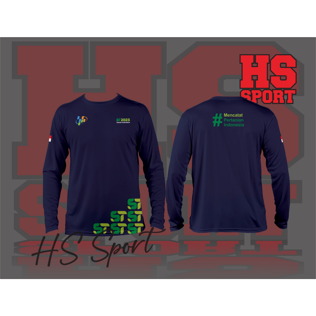 KAOS SENSUS PERTANIAN - BAJU SENSUS PERTANIAN SAMPING ST2023 LENGAN PANJANG