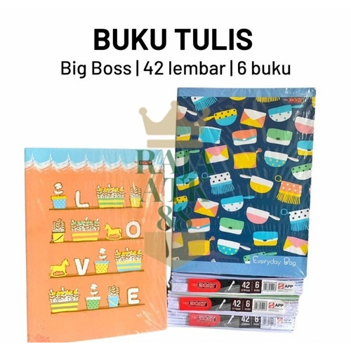 

Buku tulis Big Boss 42 lembar 1 pak Bigboss Original / 42 Kampus Sidu Maxi Sinar Dunia Original