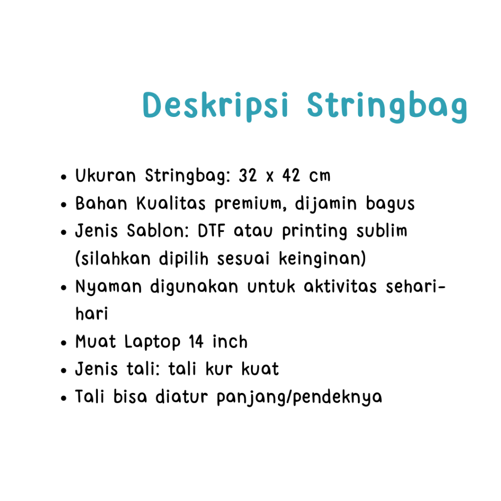 Stringbag Kucing Cup Full Colour drawstring tas ransel serut fashion cute || Kiiyoomii ||