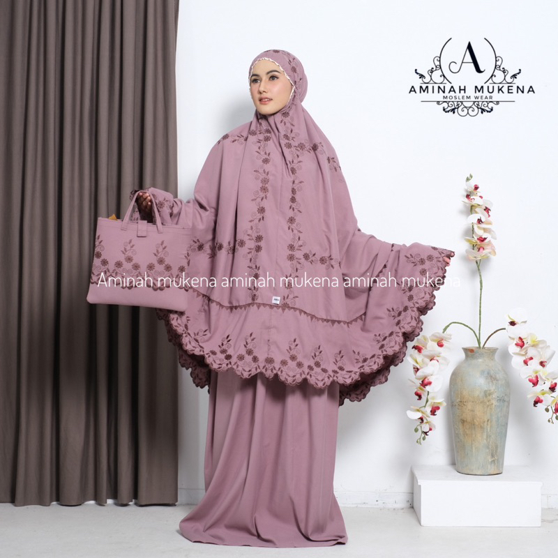 Mukena Dewasa Bordir PREMIUM Kejora Katun Renda Mewah