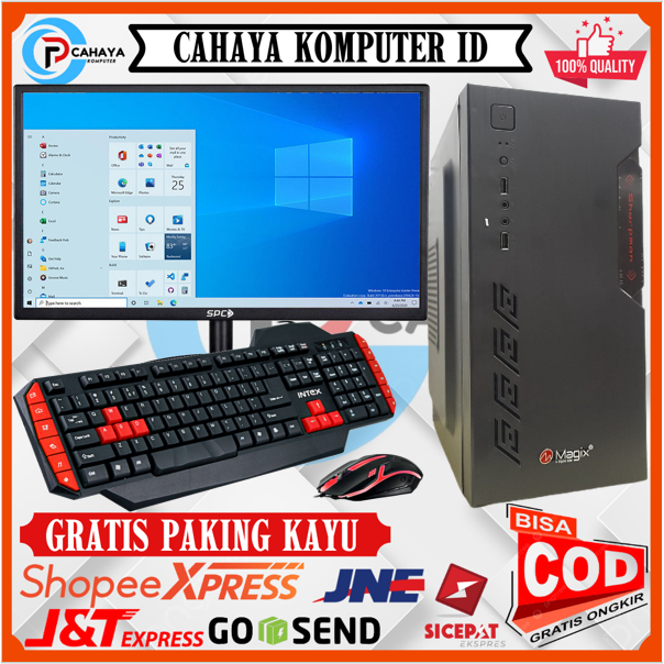 Komputer Fulset Murah siap Pakai I3 Ram 4GB HDD 500GB Keyboard Mouse GARANSI 1 TAHUN