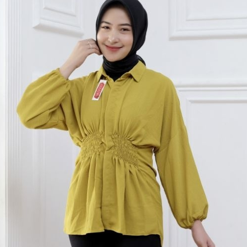 GS - BLOUSE CRINKLE / AULIA BLOUSE / KEMEJA WANITA / ATASAN WANITA CRINKLE / BAJU ATASAN WANITA TERB