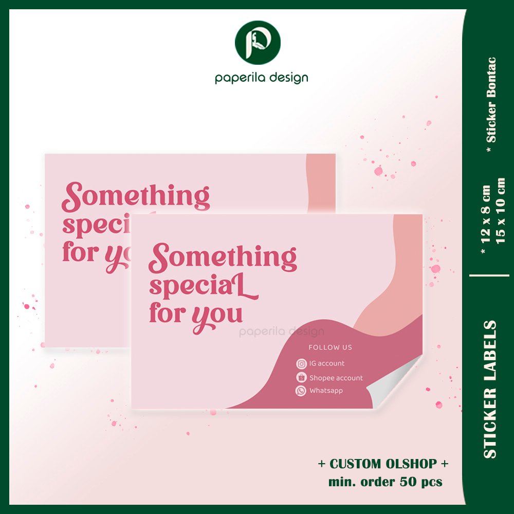 

Stiker Segel | Stiker Label | Stiker Box | Label Packaging + Custom Olshop | Wave Pink
