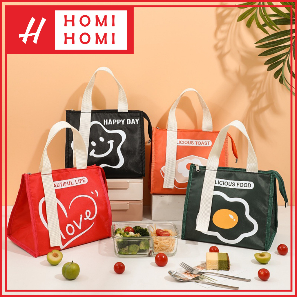 Tas Bekal Makan Motif Lucu dengan lapisan insulasi Alumunium Foil Lunch Bag - TM025