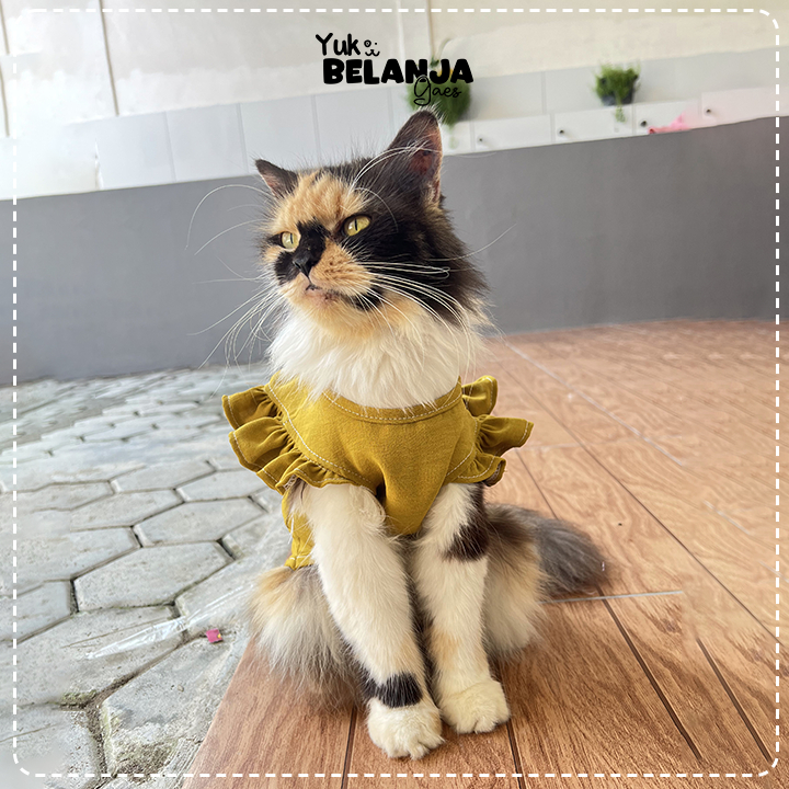 Baju Kucing Bahan Rayon Puffy Pastel Blouse Series / Baju Kucing anjing kelinci / Size XS-XL / Yuk Belanja Gaes!