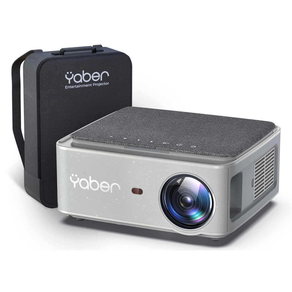 YABER Pro U6 Portable Home Theater Projector with WiFi and Bluetooth 13000L Outdoor Movie Projector Native 1080P 5G WiFi 4K Supported 300&quot; Display 4P Keystone 50% Zoom Compatible with Phone