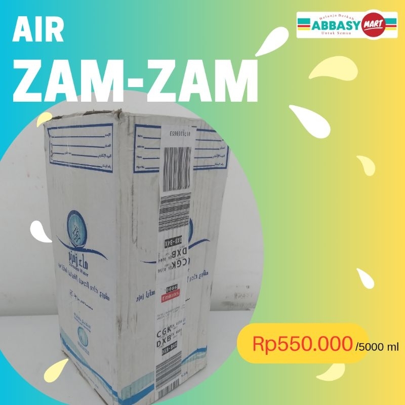 

AIR ZAM ZAM ASLI ORIGINAL BARCODE 5 LITER BARCODE PESAWAT OLEH OLEH HAJI UMRAH OLEH OLEH ARAB