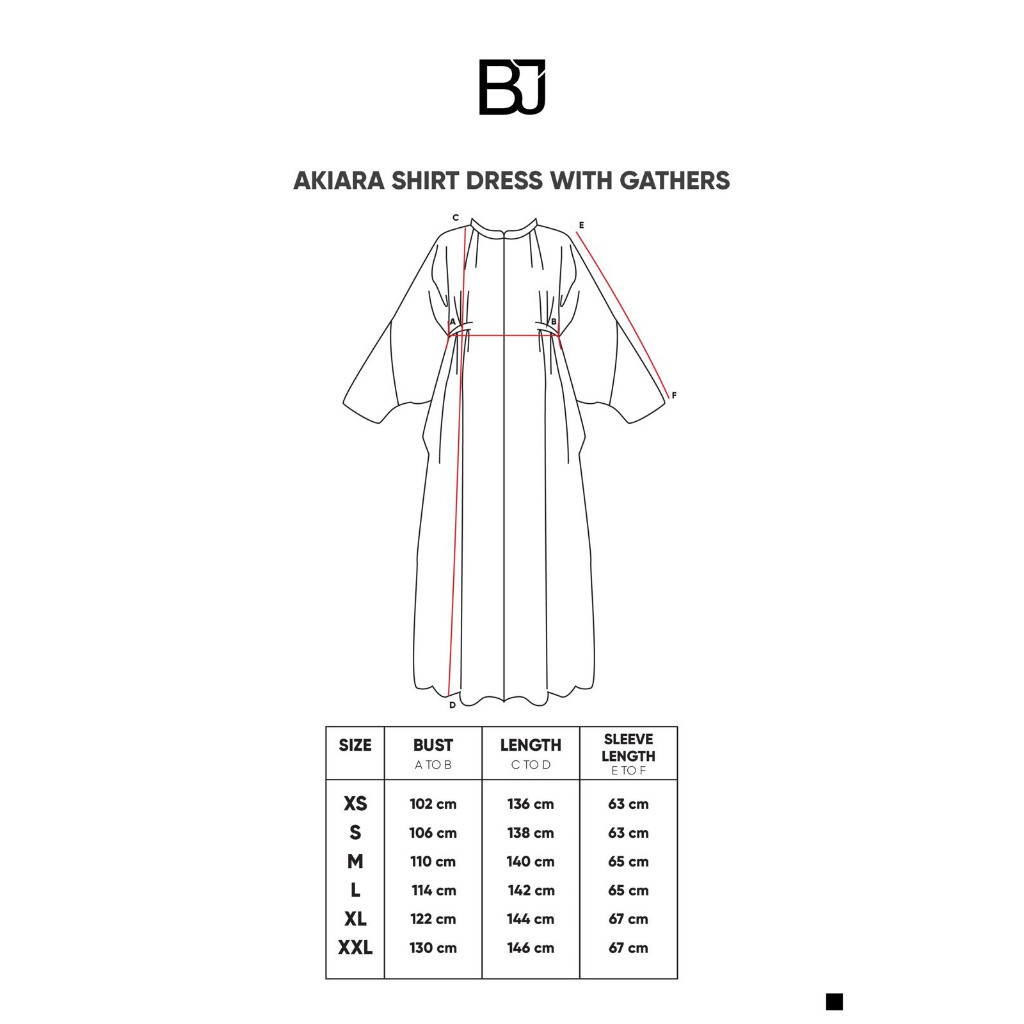 AKIARA SHIRT DRESS WITH GATHERS - BENANG JARUM