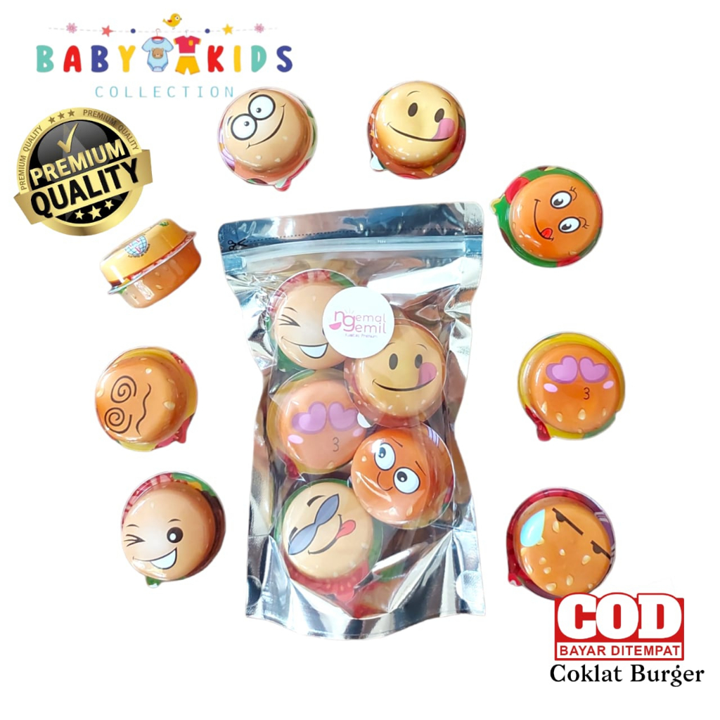 

Coklat Burger 3D Surprise Burger Biskuit Colek Selai Coklat Free Mainan Kualitas Premium